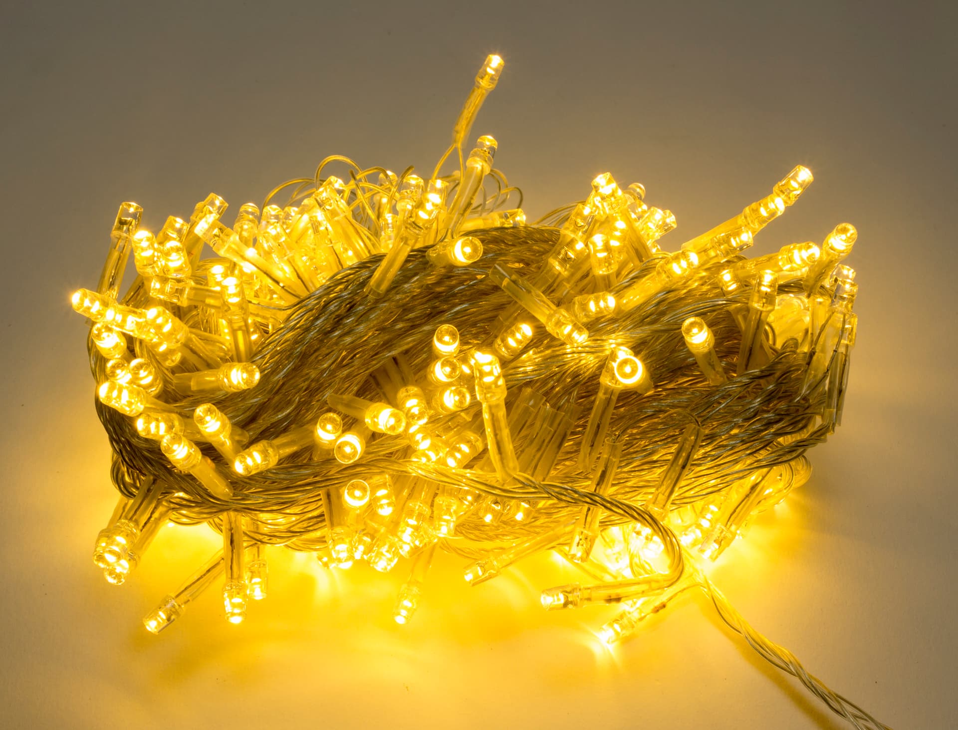 Гирлянда электрическая String 300 LED белый теплый, прозрачный провод L-19 м (60) 1130-07