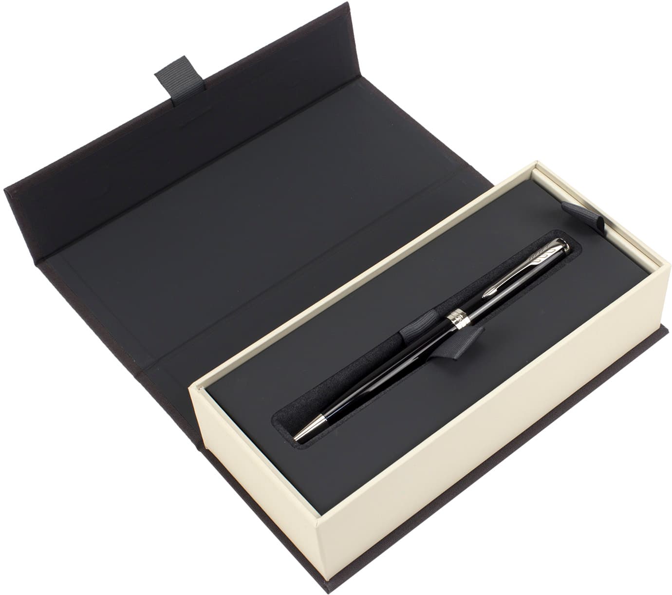 Ручка шариковая Parker Sonnet 17 Black Lacquer хром 86132