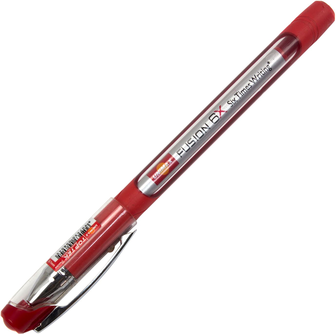 Ручка шариковая Unimax Top Tek Fusion 10 000 красная (12) (120) UX-10 000-06/42798
