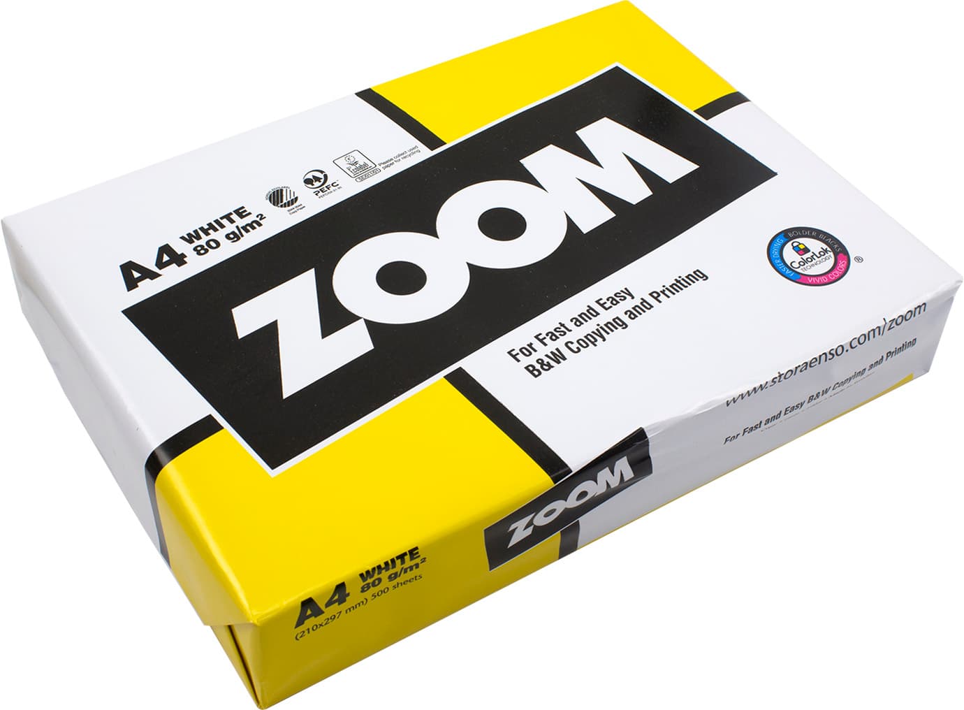 Папір для офісної техніки A4 80г/м2 Ф ZOOM 500 аркушів (5) (240)