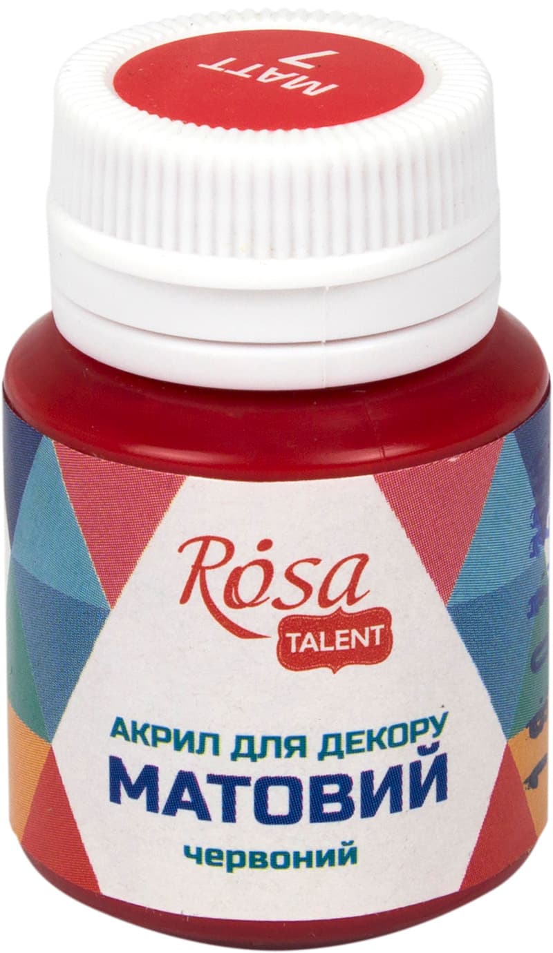 Акрил для декора Rosa Start 20мл матовый красный 20007/9092
