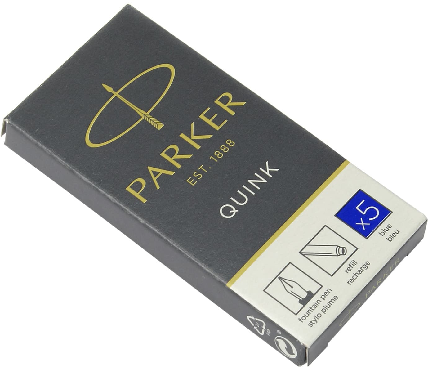 Картридж Parker Quink (5 шт) синий 11410 BLU