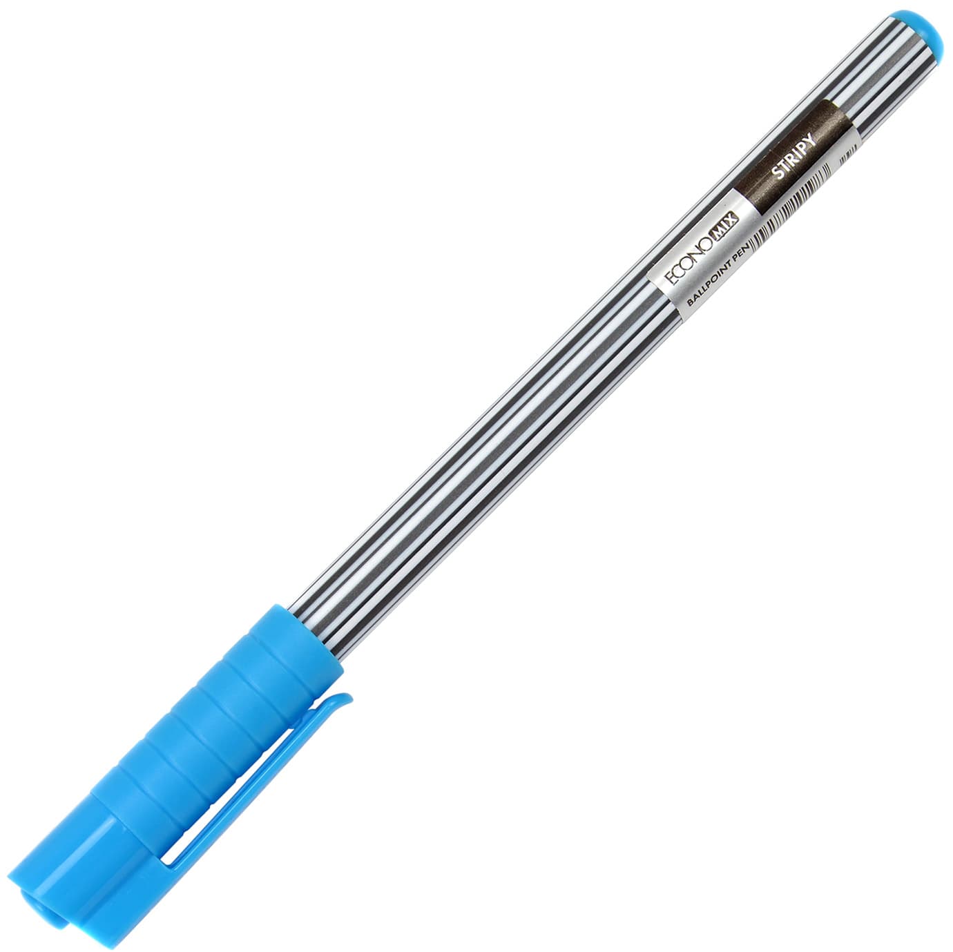 Ручка кулькова масляна Economix Stripy 0,7мм синя E10198-02