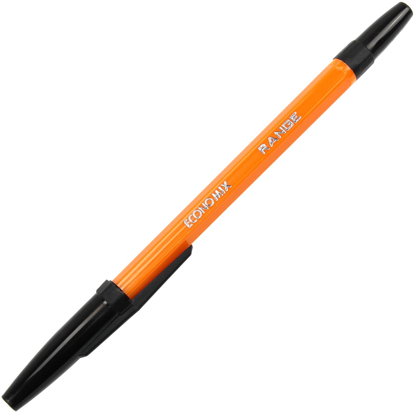 Ручка кулькова Economix Orange 0,8мм чорна (50) (1000) (4000) E10138-01 