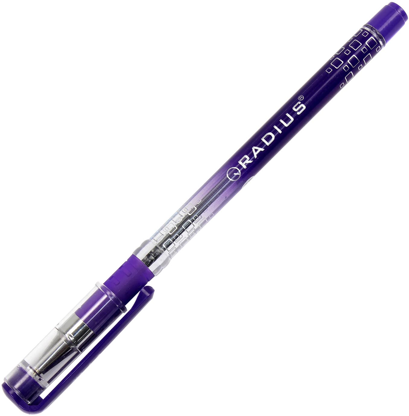 Ручка кулькова Radius I-pen 0,7мм фіолетова напівпрозорий корпус (12) (144) (1728) 0184