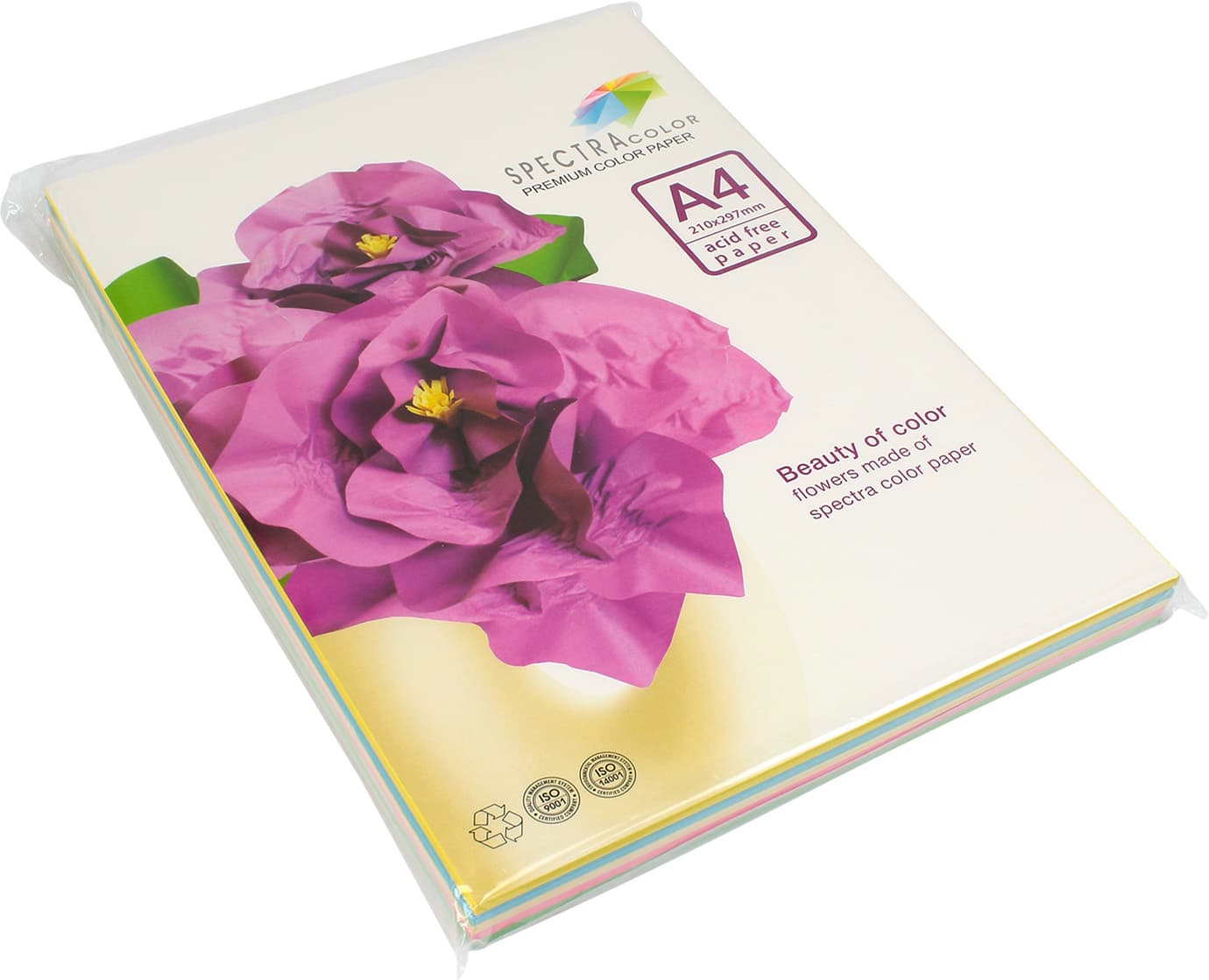 Папір кольоровий А4 160г/м2 пастель 5х20 Spectra Color-Rainbow Pack Ligt IT 82 M 100 шт