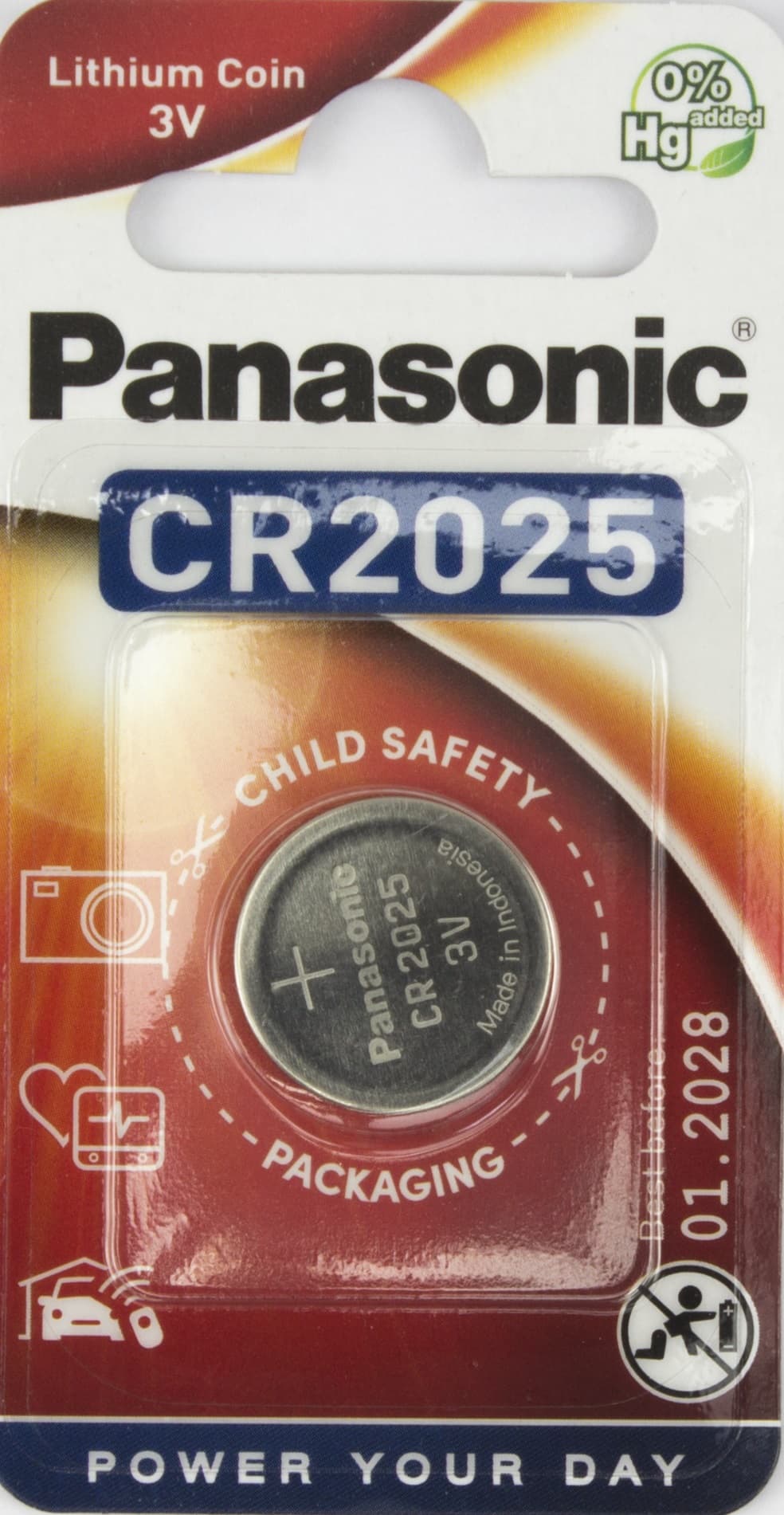Батарейка Panasonic CR2025/1bl 3V lithium (12)