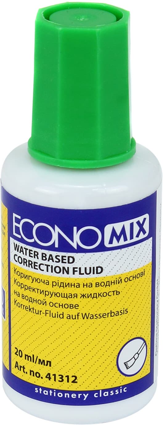 Корректор с кисточкой Economix E41312 20мл водная основа