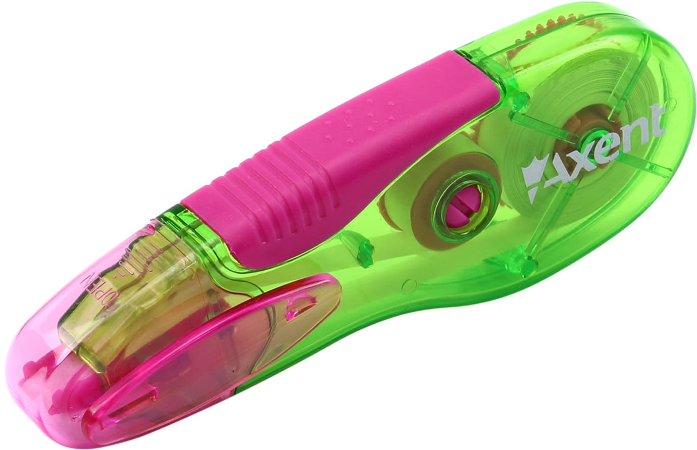 Коректор стрічковий Axent 5ммх5м, зелено-рожевий (12) (30) 7006-02