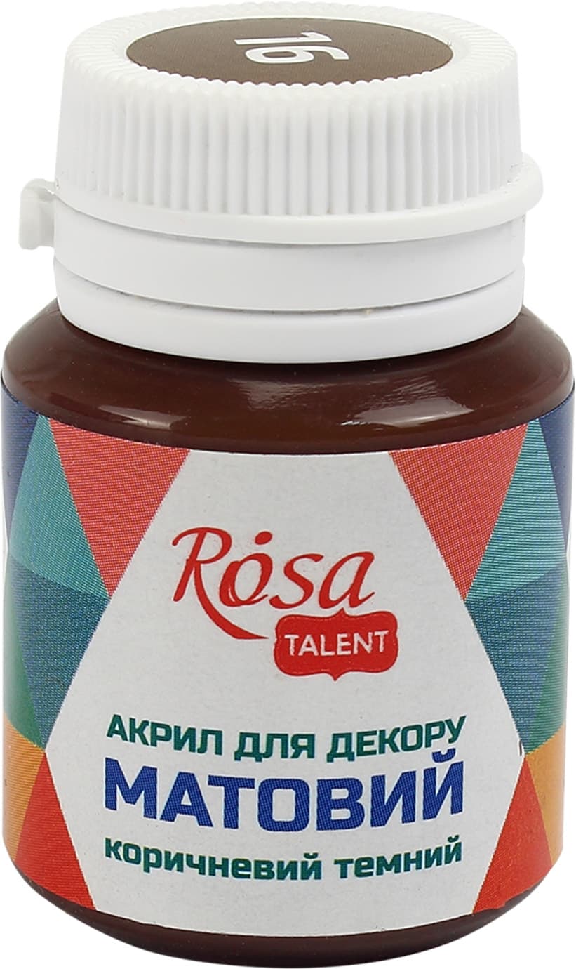 Акрил для декора Rosa Start 20мл матовый коричневый 20016/9184