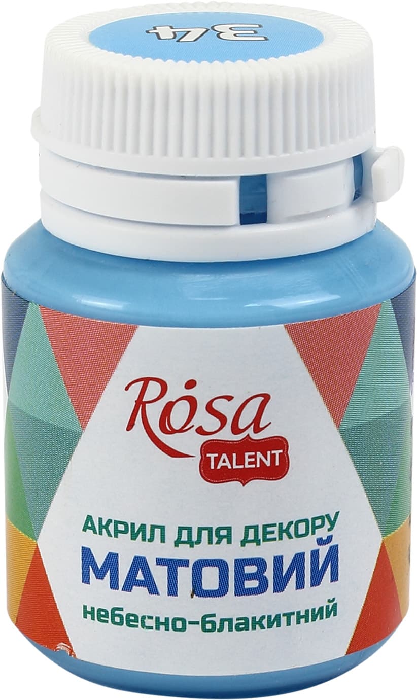 Акрил для декора Rosa Talentt 20мл небесно-голубой 20034/9245