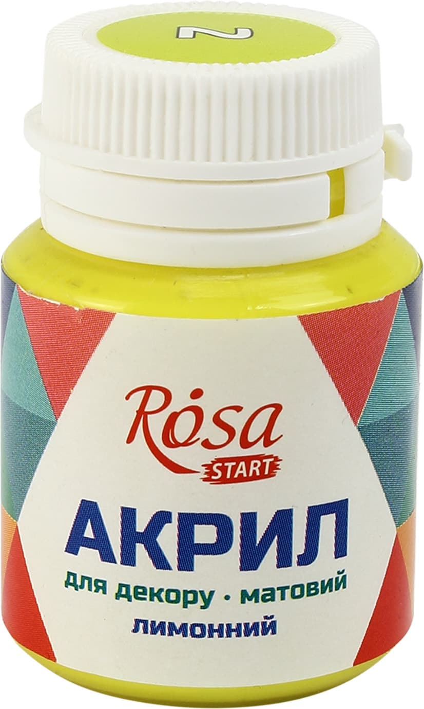 Акрил для декора Rosa Start 20мл матовый лимонный 20002/9047