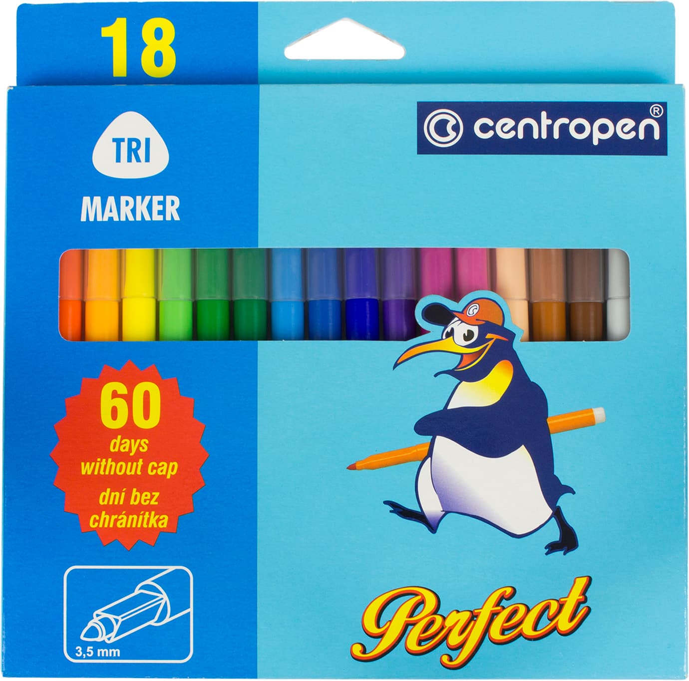 Фломастери Centropen Perfect 18 кольорів (10) (170) 2510/18