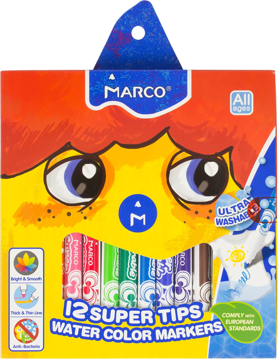 Фломастери Marco 12 кольорів 1,25 мм (12) (48) 1630-12