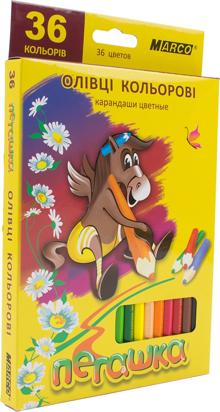 Олівці кольорові 36 кольорів Marco Пегашка (4) (80) 1010-36 