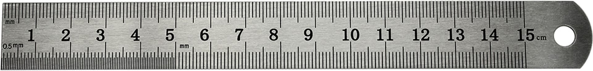 Линейка металлическая 15 см Axent (12) (50) 7715-А