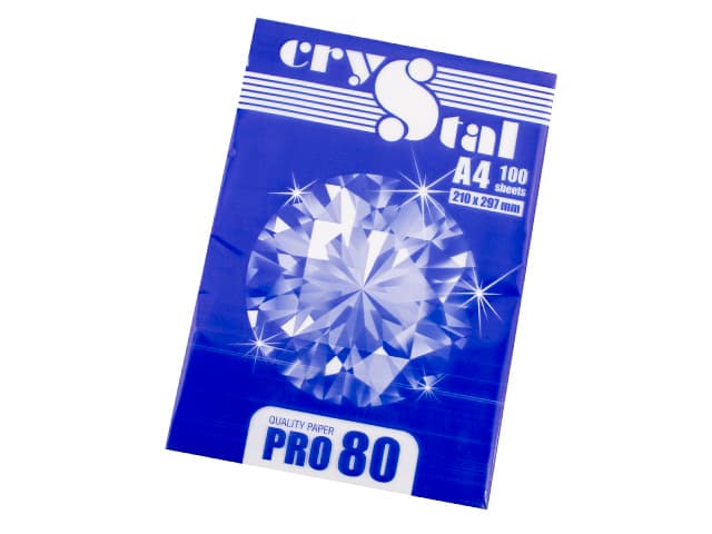 Папір для офісної техніки A4 Crystal Pro 80г/м2 100 аркушів (25)