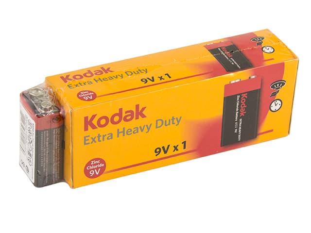 Батарейка Kodak 6F22/1shrink Extra Heavy Duty/LongLife крона (10) (100)