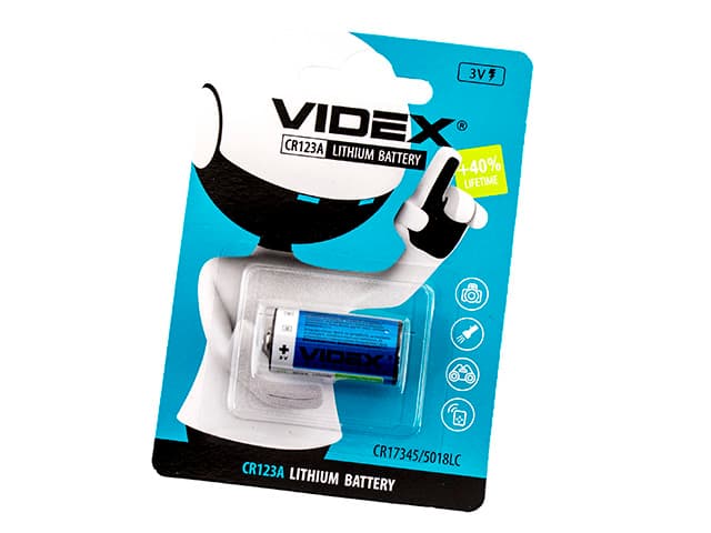 Батарейка Videx CR123A/1bl (20) (200) 