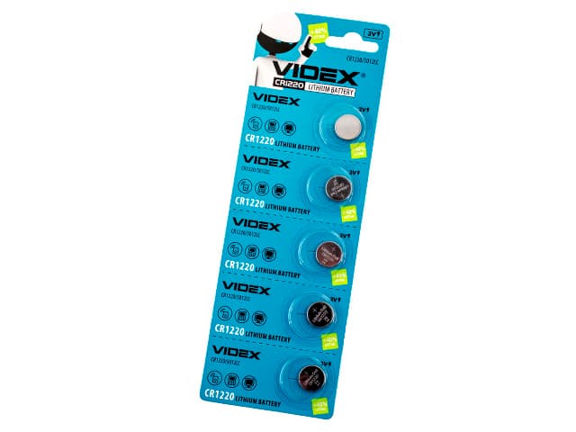 Батарейка Videx CR1220/5bl (5) (100)