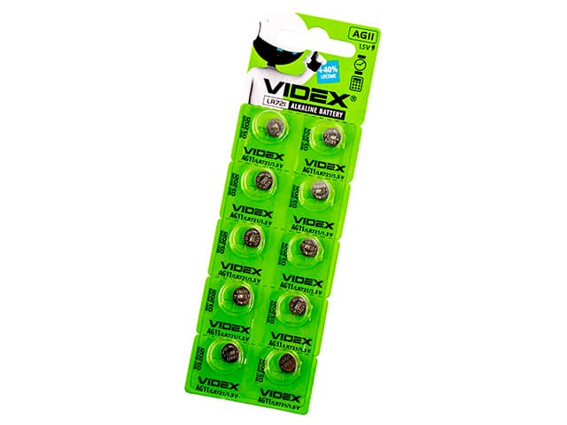 Батарейка Videx AG11/10bl (LR721) (2) (10) (100)