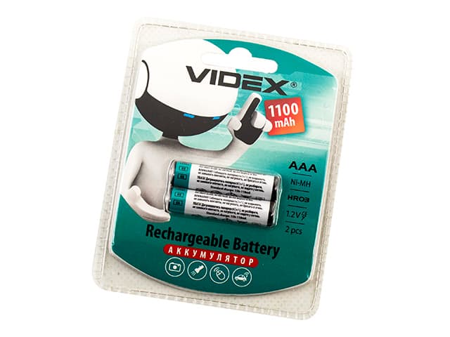 Аккумуляторы Videx (HR-03, 1100 mAh) блистер 2 шт