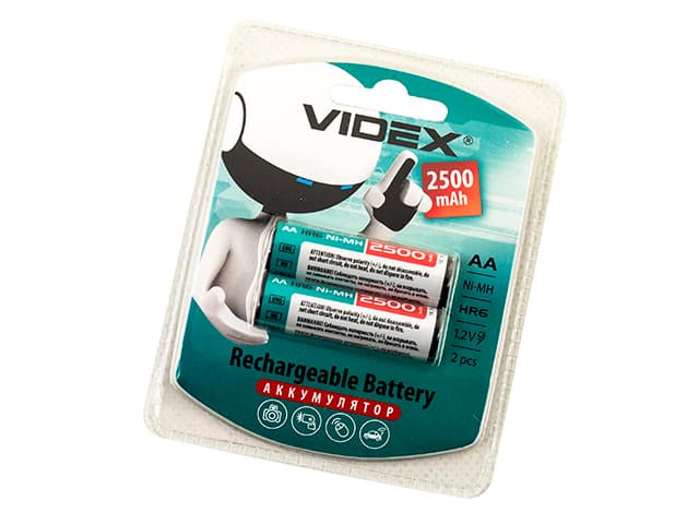 Аккумуляторы Videx (HR-06,2500 mAh) / блистер 2 шт