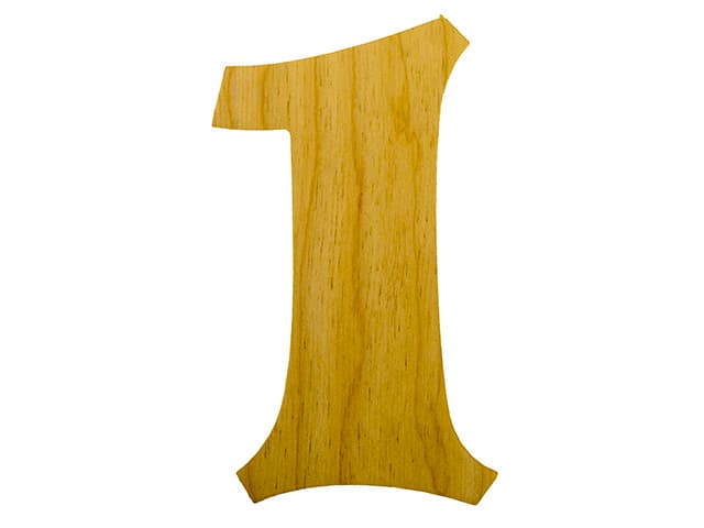 Заготовка фанера Цифра 1 h15см (5)