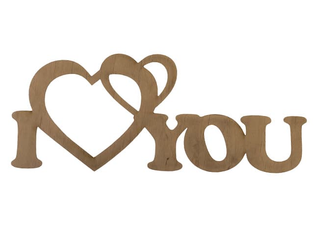 Заготовка фанера напис I love you 7х16см (5)
