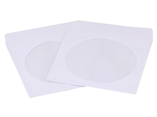 Конверт паперовий білий вікно CD/DVD БК (100) (1000)