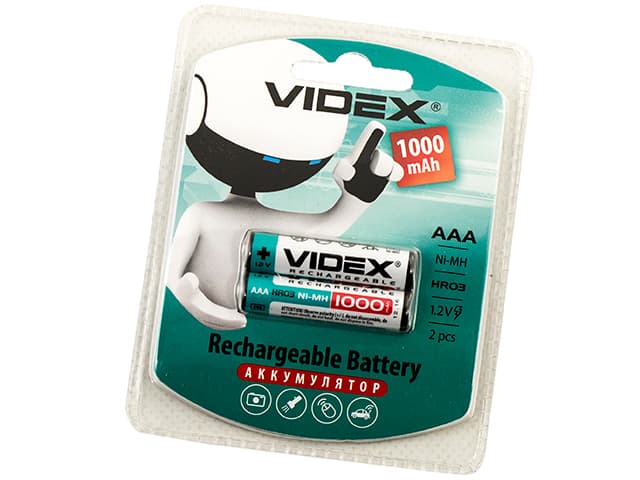 Аккумуляторы Videx (HR-03, 1000 mAh) блистер 2 шт