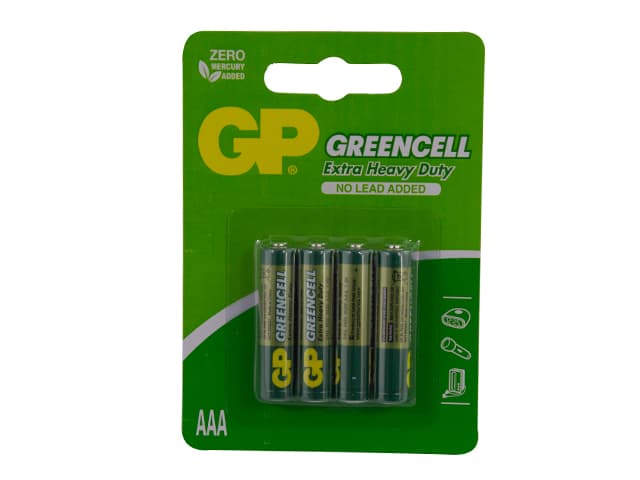 Батарейки GP Greencell 24G-2VE4AAA R-03 блистер 4 шт (10) (120)