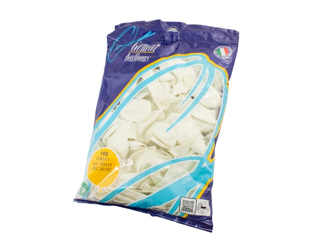 Кулька повітряна 26см/10 біла (100) G90/09011