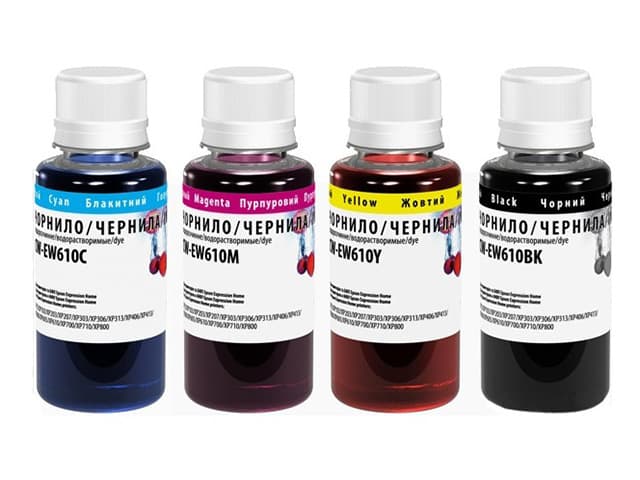 Чернила к-кт ColorWay Epson XP103/600 4х100мл black,cyan,magenta,yellow