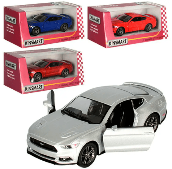 Машина металлическая Kinsmart 2015 Ford Mustang GT, в коробке 16х8,5х7,5 см (24) (96) №KT-5386-W