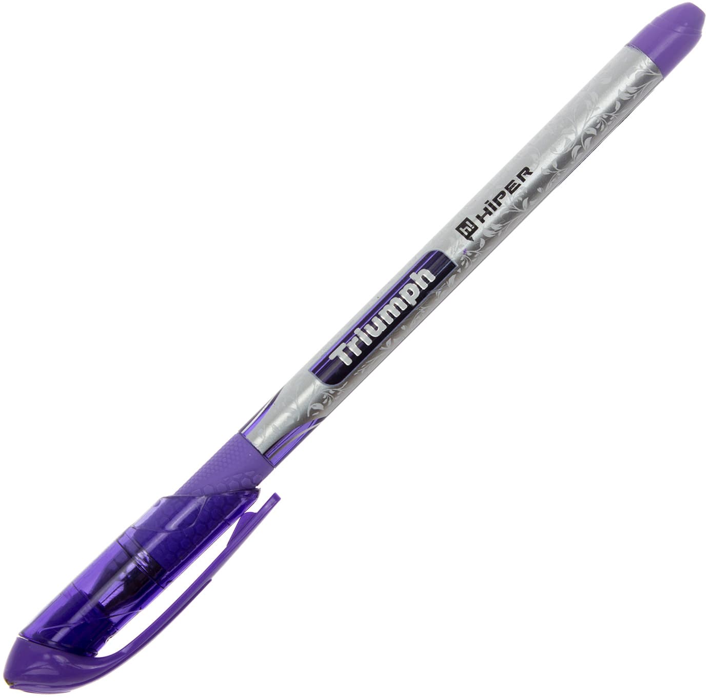 Ручка масляная шариковая Hiper Triumph 0,7 мм фиолетовая (10) (100) (1000) HO-195