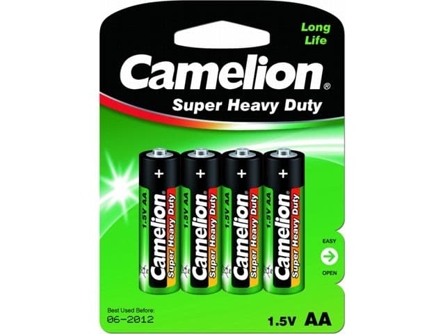 Батарейки Camelion green R-06 блистер 4 шт (12) (240)