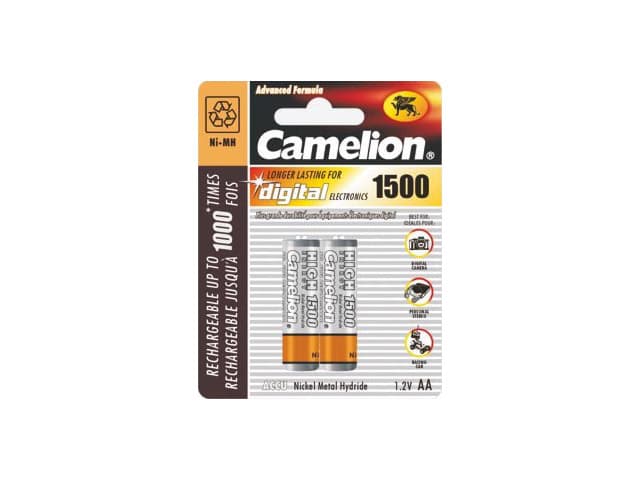 Аккумуляторы Camelion Ni-Mh (R-06, 1500 mAh) блистер 2 шт (12)
