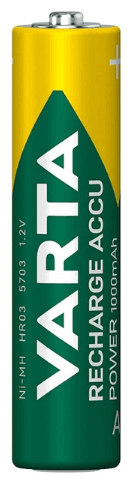 Аккумуляторы Varta R2U Ni-Mh (R-03,1000mAh)/блистер 2шт (10)