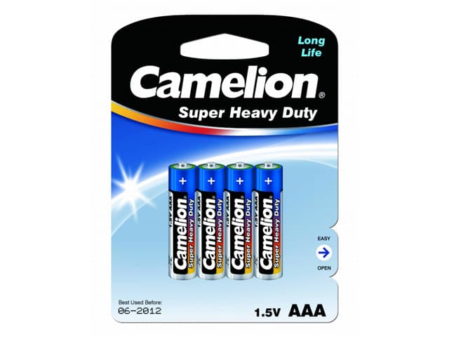 Батарейки Camelion blue R-03 / блистер 4 шт (12) (288)