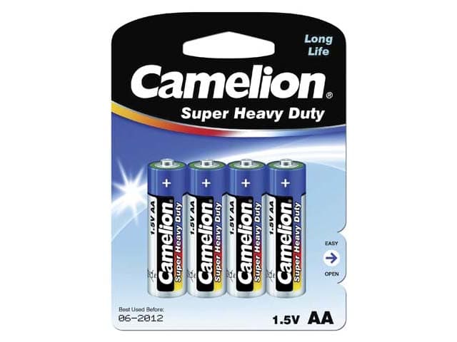 Батарейки Camelion blue R-06 блистер 4 шт (12) (240)