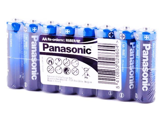 Батарейки Panasonic zinc carbon R-06 плівка 8 шт (6) (30)