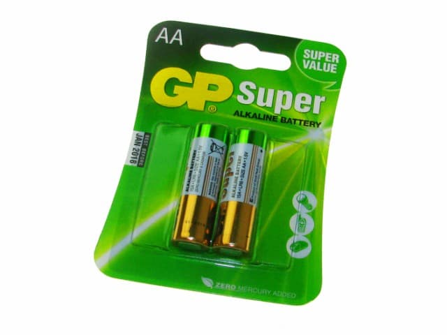 Батарейки GP Super 15A-2UE2 LR-06 блистер 2 шт (10) (80)