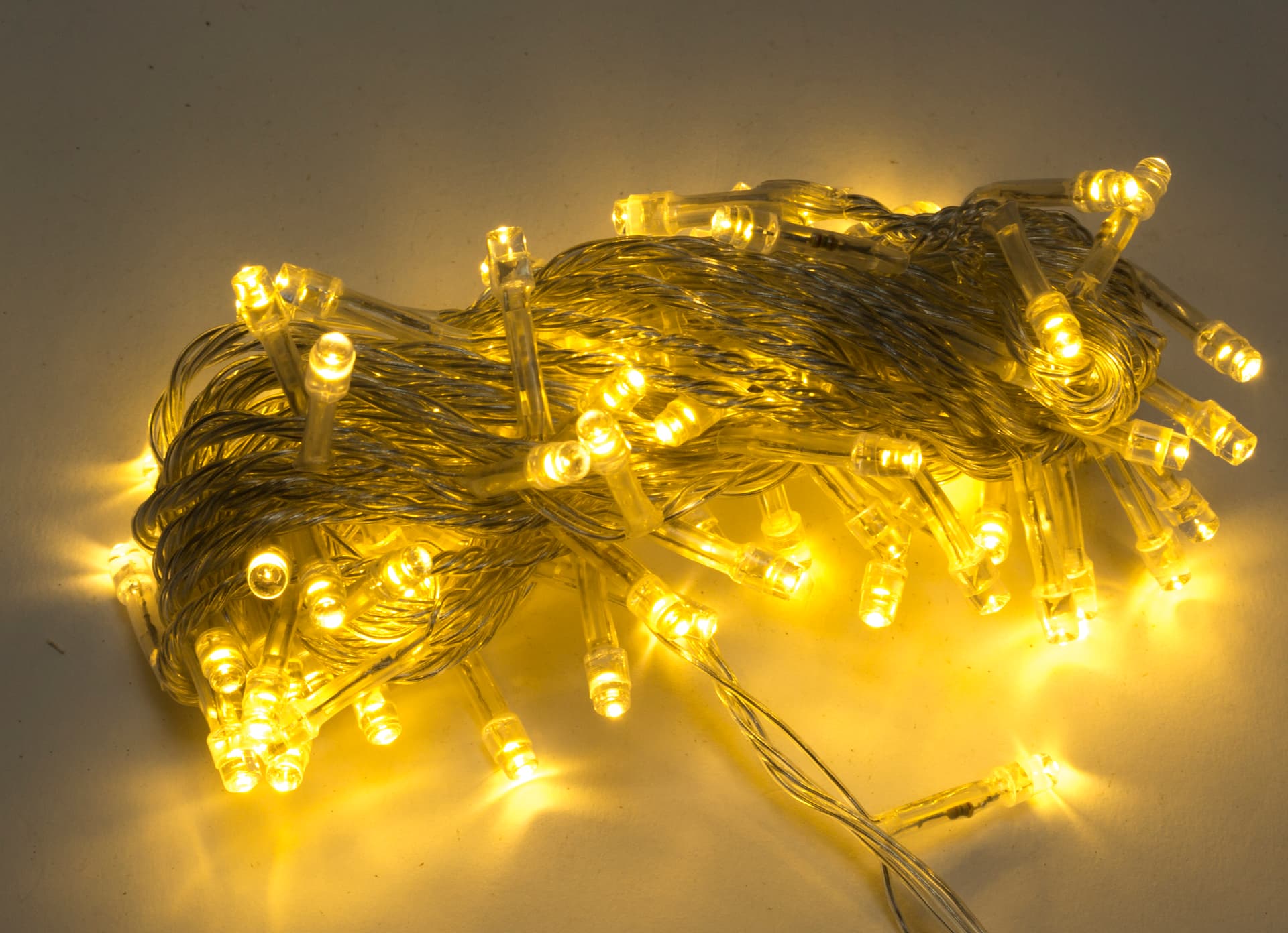 Гирлянда электрическая String 100 LED неон белый теплый, прозрачный провод L-8 м (100) 1110-07