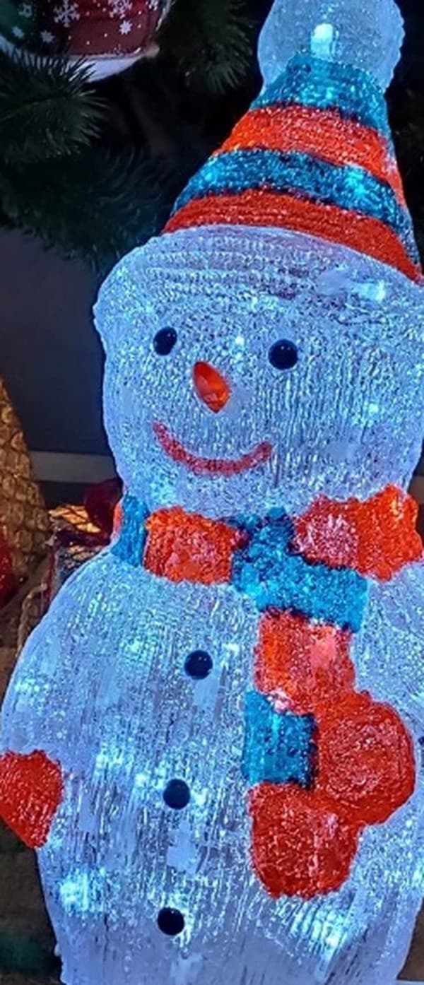 Гирлянда электрическая уличная акриловая Снеговик LED подсветка, 50 см (1) 19-006