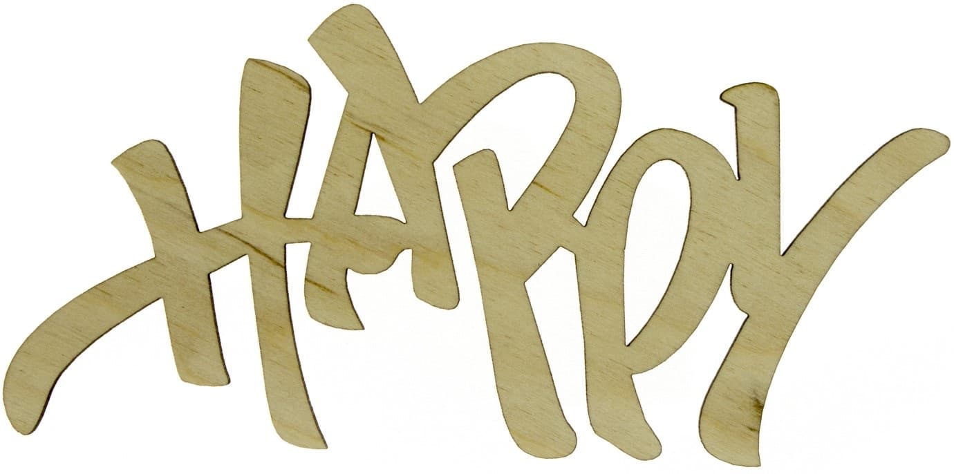 Надпись Happy 8х15см фанера (5)