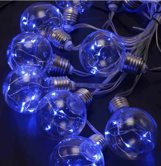 Гирлянда электрическая Роса 10 LED синяя L-5 м H-60 мм (20) 1366-02