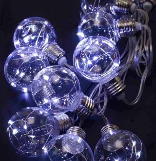 Гирлянда электрическая Роса 10 LED белая L-5 м H-60 мм (20) 1366-03