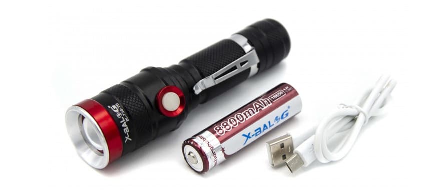 Фонарь на аккумуляторе металлический Police зарядное устройство microUSB, zoom BL-736(739)-T6
