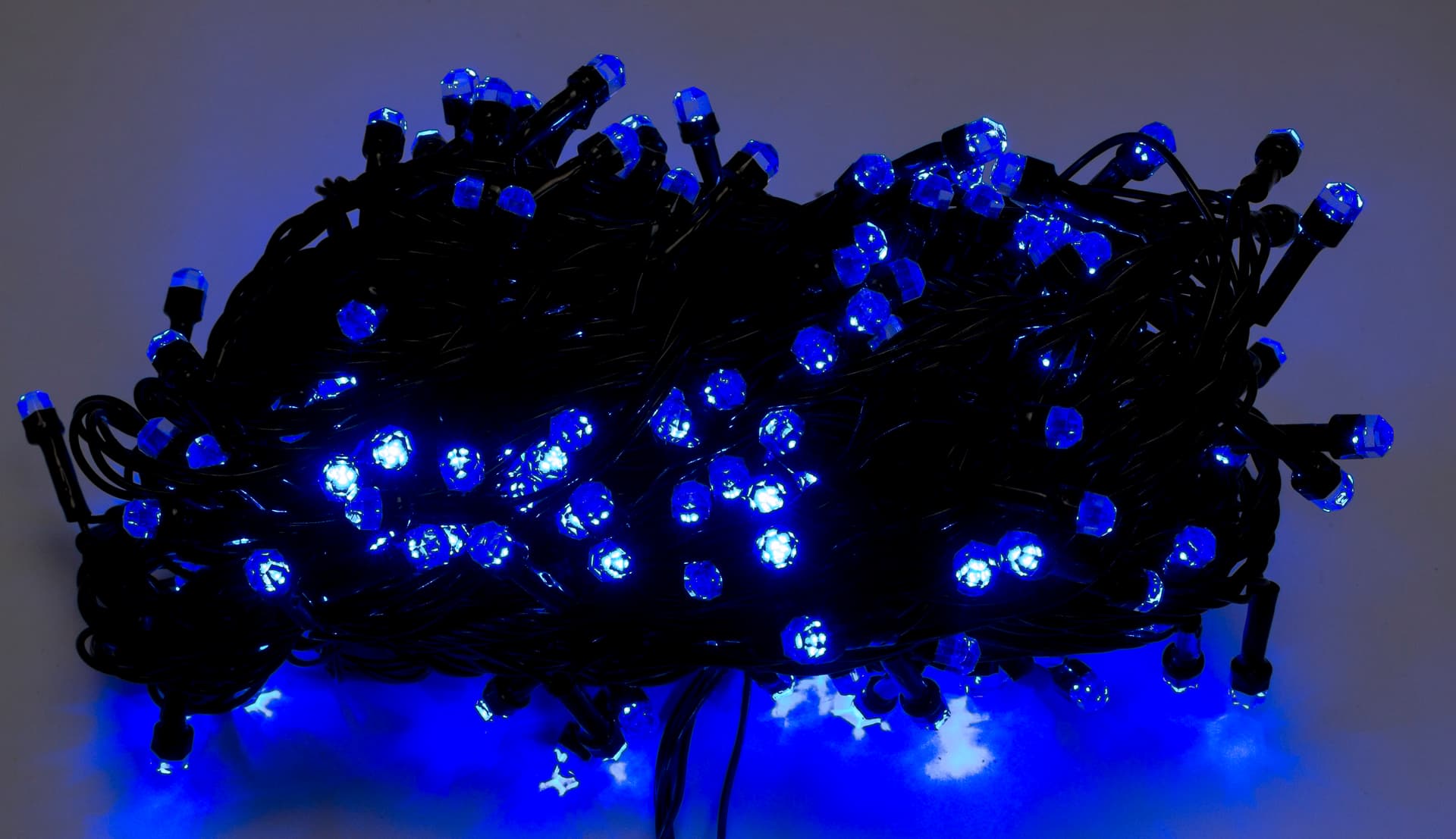 Гирлянда электрическая Рубин 300 LED синяя, черный провод 1283-02